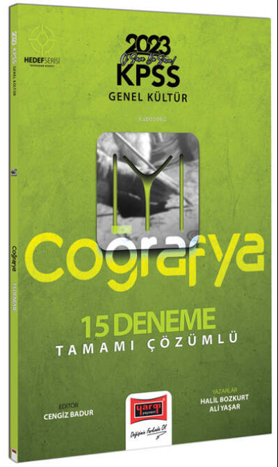  2023 KPSS Genel Kültür Hedef IYI Serisi Coğrafya Tamamı Çözümlü 15 Deneme | 2023 KPSS Genel Kültür Hedef IYI Serisi Coğrafya Tamamı Çözümlü 15 Deneme | Halil Bozkurt | Yargı Yayınevi | 9786254214134 