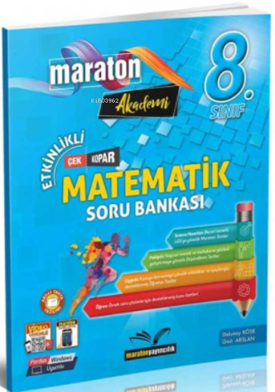  Maraton Yayıncılık Maraton Akademi 8Sınıf Etkinlikli Matematik Soru Bankası | Kolektif | Maraton Yayıncılık | 9786257225069 | 