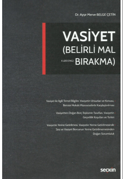 Vasiyet (Belirli Mal Bırakma)