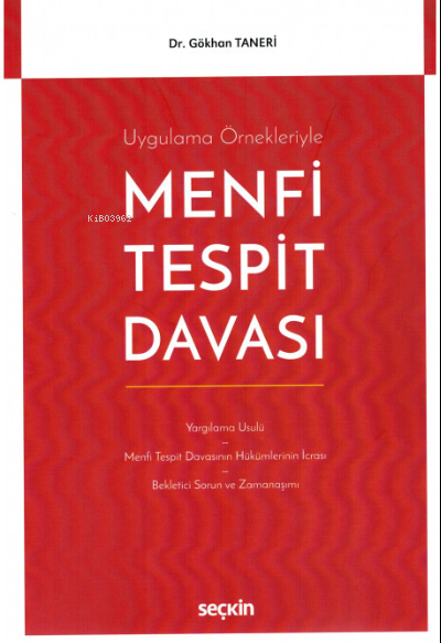  Menfi Tespit Davası | Gökhan Taneri | Seçkin Yayıncılık | 9789750265884 | 