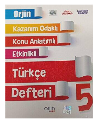 5. Sınıf Kazanım Odaklı - Konu Anlatımlı - Etkinlikli Türkçe Defteri