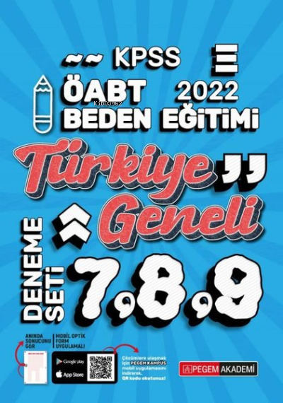  2022 KPSS ÖABT Beden Eğitimi Türkiye Geneli 789 3lü Deneme | 2022 KPSS ÖABT Beden Eğitimi Türkiye Geneli 789 3lü Deneme | Kolektif | Pegem Akademi Yayıncılık | 9780202149226 