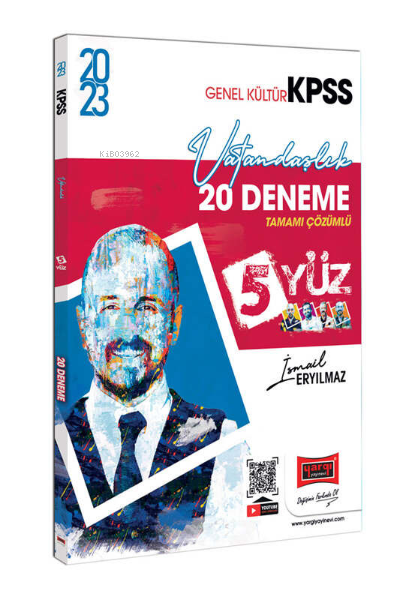 2023 KPSS 5Yüz Vatandaşlık Tamamı Çözümlü 20 Deneme | 2023 KPSS 5Yüz Vatandaşlık Tamamı Çözümlü 20 Deneme | İsmail Eryılmaz | Yargı Yayınevi | 9786254216374 