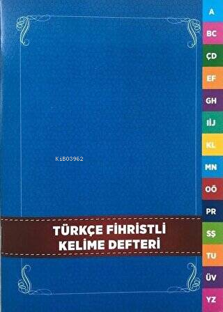 Türkçe Fihristli Kelime Defteri