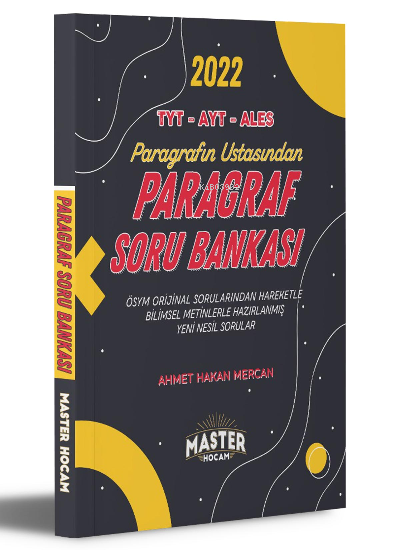  2022 TYT AYT ALES Paragraf Soru Bankası Master Hocam Serisi | Ahmet Hakan Mercan | Benim Hocam Yayınları | 9786057087706 | 