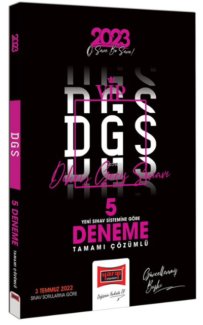 Yargı 2023 DGS Tamamı Çözümlü 5 Deneme
