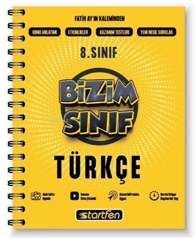  8 Sınıf Bizim Sınıf Türkçe Defteri | Kolektif | Startfen | 9786258448832 | 