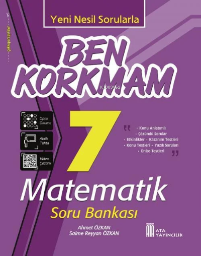 Ata Yayıncılık 7. Sınıf Ben Korkmam Matematik Soru Bankası