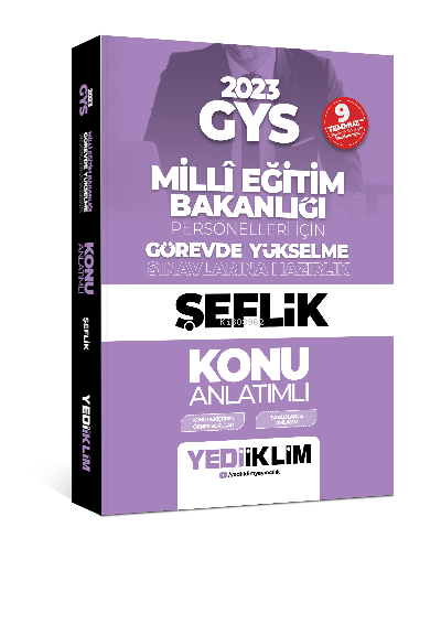 Yediiklim 2023 GYS  Millî Eğitim Bakanlığı Görevde Yükselme Sınavı Şeflik Konu Anlatımı