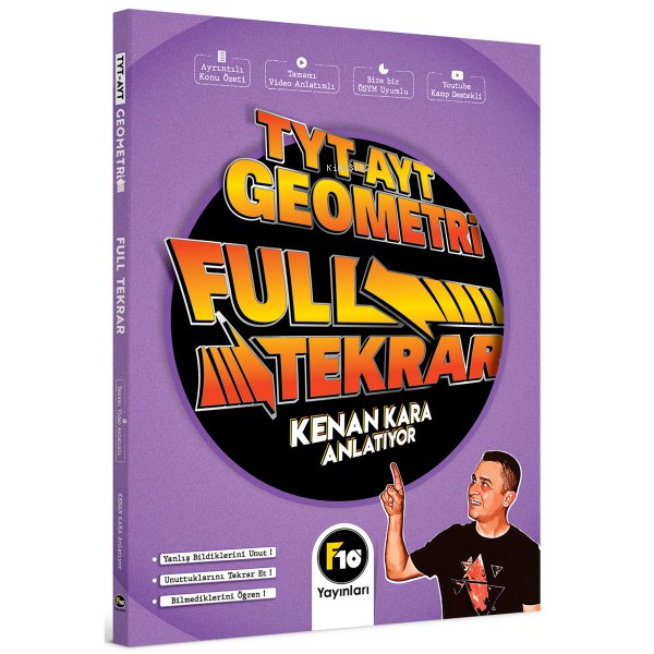  F10 Yayınları 2023 TYT AYT Geometri Full Tekrar Video Ders Kitabı | F10 Yayınları 2023 TYT AYT Geometri Full Tekrar Video Ders Kitabı | Kolektif | F10 Yayınları | 9786057240620 