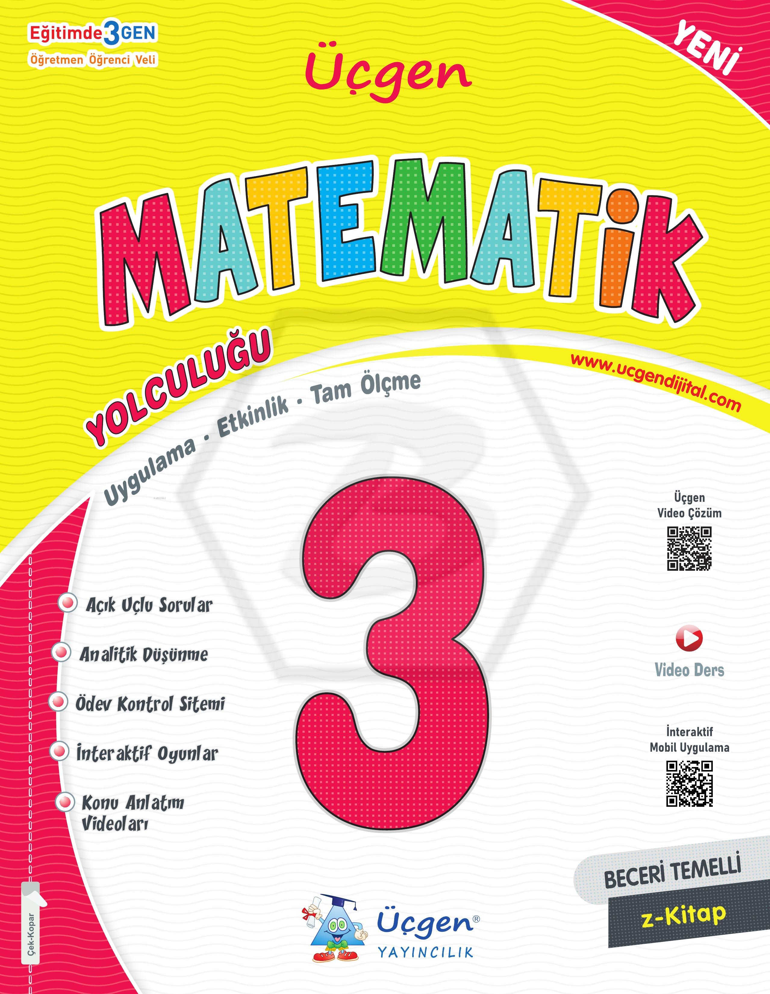 Üçgen Yayıncılık 3. Sınıf Beceri Temelli - Matematik Yolculuğu - 2024