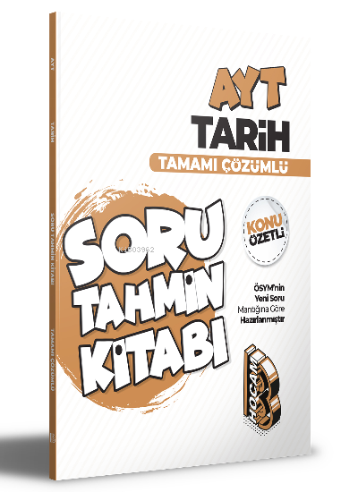  2022 AYT Tarih Konu Özetli ve Tamamı Çözümlü Soru Tahmin Kitabı | 2022 AYT Tarih Konu Özetli ve Tamamı Çözümlü Soru Tahmin Kitabı | Kolektif | Benim Hocam Yayınları | 9786258060706 