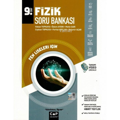  09Sınıf SB Fen Lisesi Fizik 2022 | 09Sınıf SB Fen Lisesi Fizik 2022 | Kolektif | Çap Yayınları | 9786257732284 