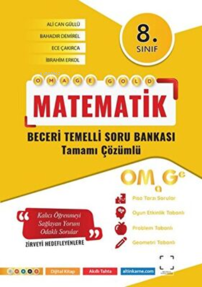  Omage 8 Sınıf Gold Matematik Soru Bankası | Kolektif | Omage Yayınları | 9786257195249 | 