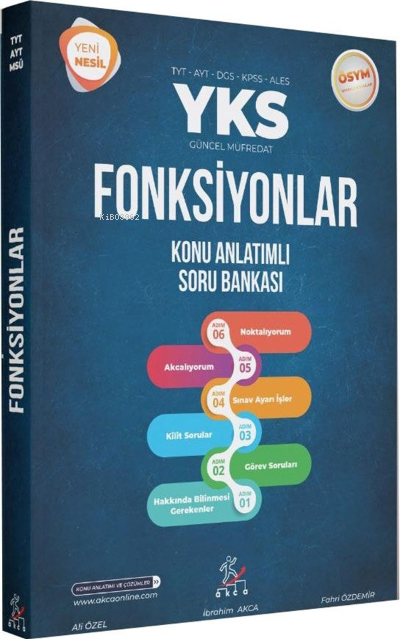 Akca Serisi YKS Fonksiyonlar Konu Anlatımlı Soru Bankası Ünlüler Karması