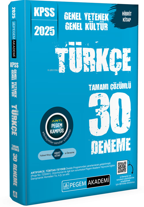 KPSS Genel Yetenek Genel Kültür Türkçe Tamamı Çözümlü 30 Deneme