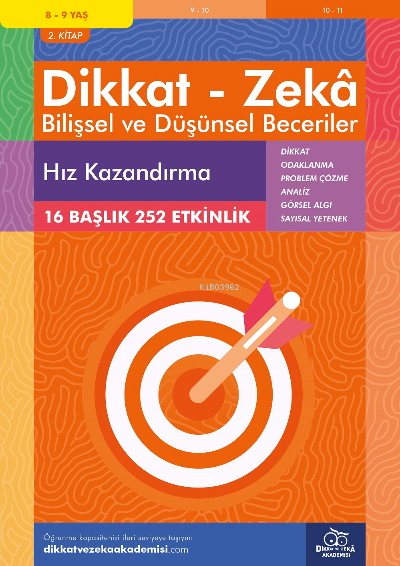 Hız Kaazndırma (8 - 9 Yaş 2 Kitap, 252 Etkinlik) / Dikkat – Zekâ & Bilişsel ve Düşünsel Beceriler