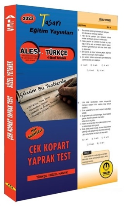  2022 ALES Türkçe Çek Kopar Yaprak Test | Özgen Bulut | İbrahim Doğan | Tasarı Yayınları | 9789944351867 | 