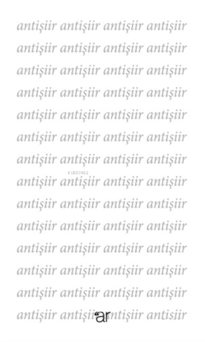  Antişiir | Antişiir | Sinan Oza | Ar Yayınları | 9786054809417 