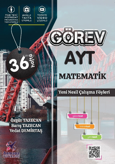  Görev AYT Matematik Yeni Nesil Çalışma Föyleri | Özgür Tazecan | Barış Tazecan | Vedat Demirtaş | Armada Yayınları (Sınav) | 9786258266115 | 