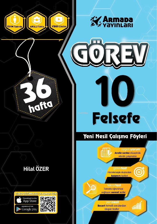  Görev 10 Felsefe Yeni Nesil Çalişma Föyleri | Görev 10 Felsefe Yeni Nesil Çalişma Föyleri | Hilal Özer | Armada Yayınları (Sınav) | 9786258266429 
