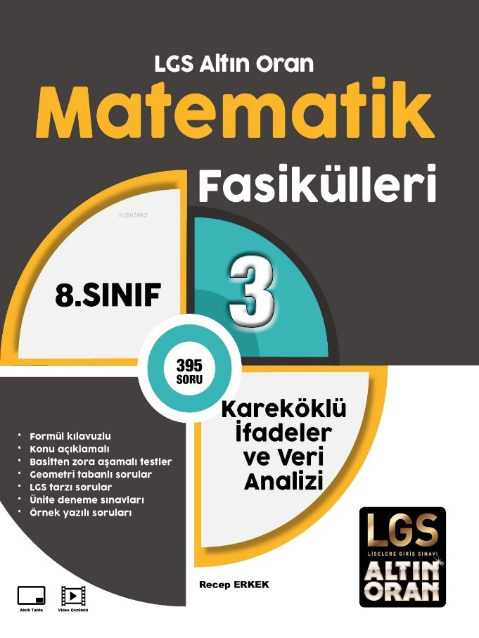 Palme 8.Sınıf Lgs Altın Oran Matematik Fasikülleri 3 Kareköklü İfadeler ve Veri Analizi