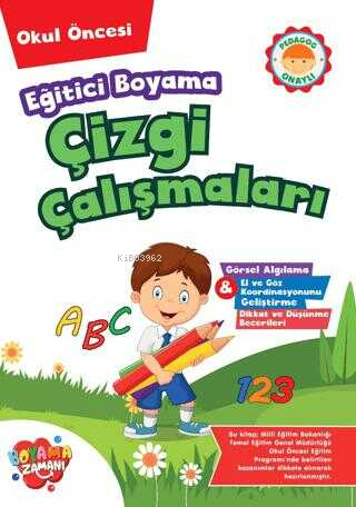  Eğitici Boyama Çizgi Çalışmaları | Eğitici Boyama Çizgi Çalışmaları | Kolektif | Boyama Zamanı | 9786258482041 