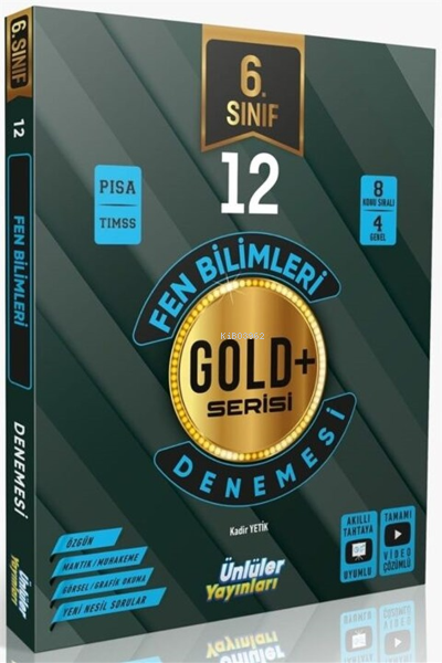  Ünlüler Karması 6 Sınıf Fen Bilimleri 12 Deneme | Kolektif | Ünlüler Karması Yayınları | 9786057105240 | 