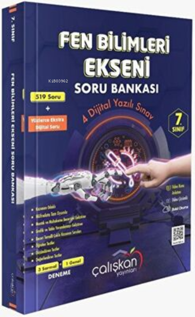  7 Snf Fen Bilimleri Ekseni / Soru Bankası | Kolektif | Çalışkan Yayınları | 9786257265737 | 