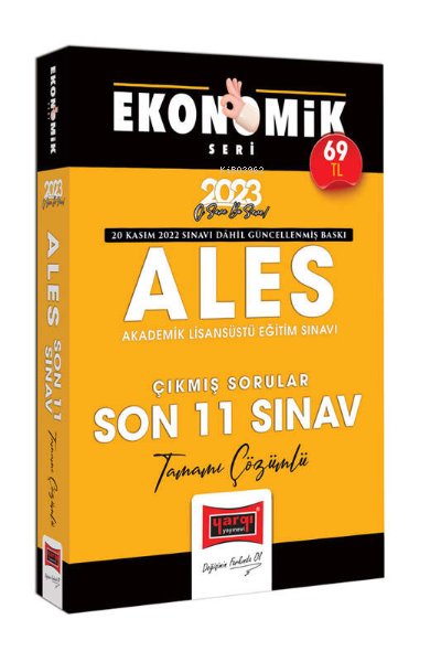  2023 ALES Tamamı Çözümlü Çıkmış Son 11 Sınav Soruları Ekonomik Seri (20 Kasım 2022 Sınavı Dahil) | 2023 ALES Tamamı Çözümlü Çıkmış Son 11 Sınav Soruları Ekonomik Seri (20 Kasım 2022 Sınavı Dahil) | Kolektif | Yargı Yayınevi | 9786254215858 