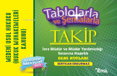  Takip Tablolarla Ve Şemalarla Medeni Usul Hukuku | Sertkan Erdurmaz | Temsil Kitap | 9786256416048 | 