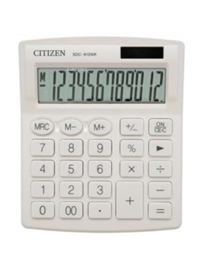  Citizen Scd 812nr Hesap Makinesi Beyaz | Citizen | 4560196212619 | 
