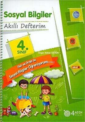 4 Sınıf Sosyal Bilgiler Akıllı Defterim | 4 Sınıf Sosyal Bilgiler Akıllı Defterim | Kolektif | 4 Adım Yayınları | 9786056859489 