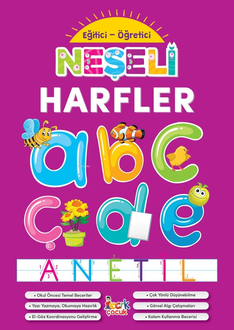 Eğitici Öğretici Neşeli Harfler | Kolektif | Bıcırık Yayınları | 9786051833361 | 