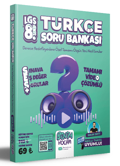 2023 LGS 8.Sınıf Türkçe SES Tamamı Video Çözümlü Soru Bankası