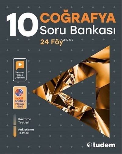  10Sınıf Coğrafya Soru Bankası | Kolektif | Tudem Yayınları Sınavlara Hazırlık | 9786052856772 | 
