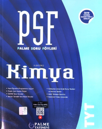  Palme Psf Yks Tyt Kimya Soru Kitabı *Kurumsal* | Kolektif | Palme (Hazırlık) | 9786052825235 | 