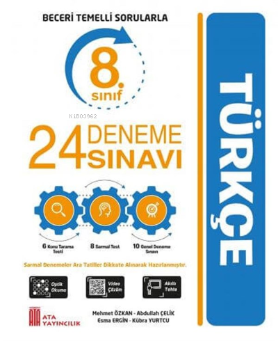 Ata Yayıncılık 8. Sınıf Türkçe 24 Deneme Sınavı