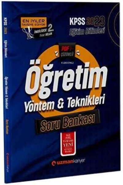  2023 Kpss Eb Soru Bankası Öğretim Yöntem Tekn | 2023 Kpss Eb Soru Bankası Öğretim Yöntem Tekn | Mehmet Şahin | Uzman Kariyer Yayınları (Hazırlık) | 9786258463613 