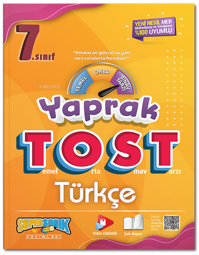  7 Sınıf Türkçe Yaprak Tost | Kolektif | Süpersonik Komiks | 9786254221842 | 
