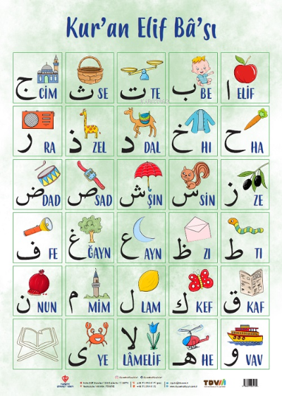  Kuran Elif Bası Poster | Kolektif | Türkiye Diyanet Vakfı Yayınları | 9786257205139 | 