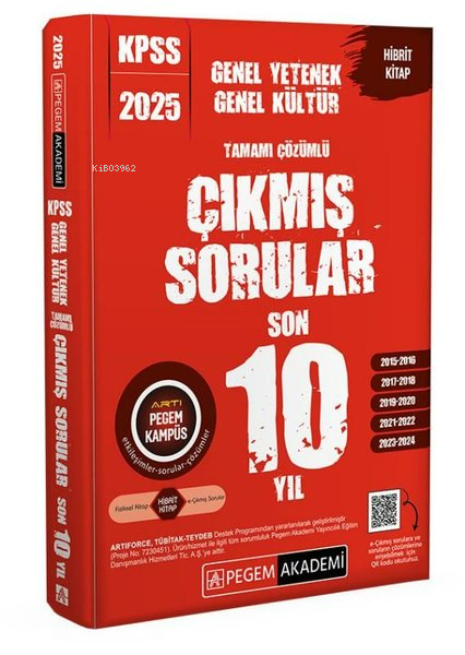 2025 KPSS Genel Yetenek Genel Kültür Tamamı Çözümlü Çıkmış Sorular Son 10 Yıl