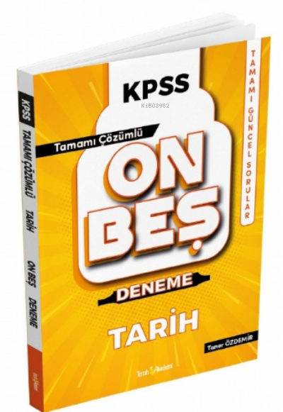  2022 KPSS Türkçe Tamamı Çözümlü 15 Deneme | Taner Özdemir | Ethem Bilici | Tercih Akademi | 9786257644396 | 