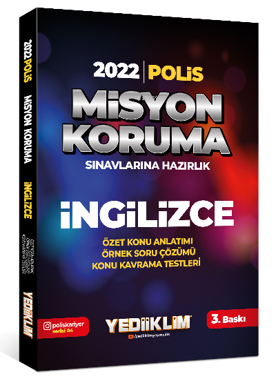  2022 Polis Misyon Koruma Sınavlarına Hazırlık İngilizce Konu Anlatımı | Kolektif | Yediiklim Yayıncılık | 9786254310140 | 