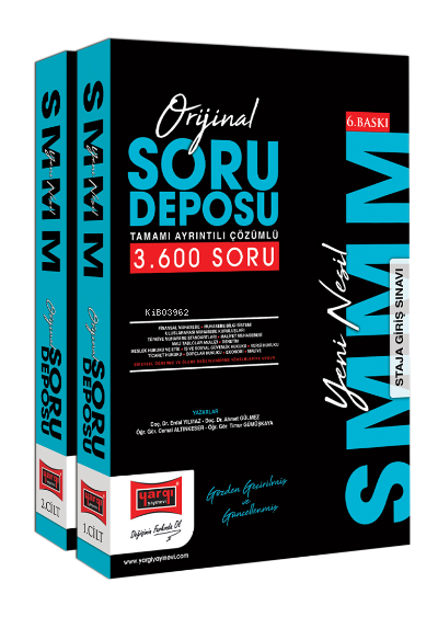  2023 SMMM Orjinal Tamamı Ayrıntılı Çözümlü Soru Deposu (2 Cilt) | 2023 SMMM Orjinal Tamamı Ayrıntılı Çözümlü Soru Deposu (2 Cilt) | Erdal Yılmaz | Cemal Altınkeser | Ahmet Gülmez | Timur Gümüşkaya | Yargı Yayınevi | 9786254213076 