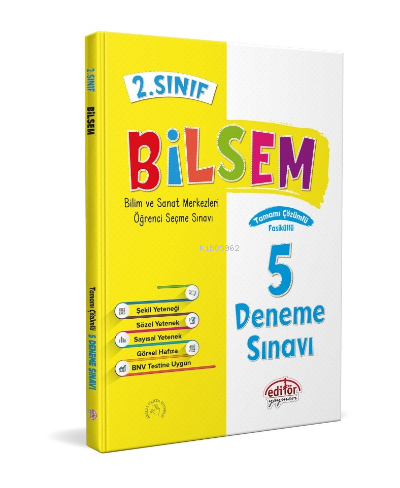 2. Sınıf Bilsem Tamamı Çözümlü 5 Fasikül Deneme Sınavı