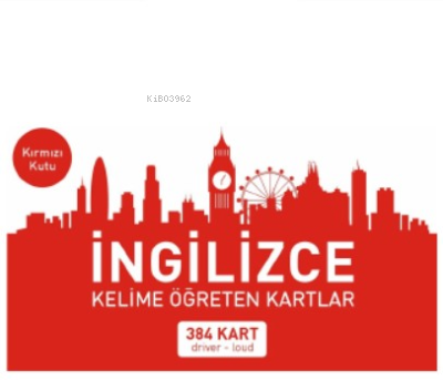 İngilizce Kelime Öğreten Kartlar ;Kırmızı Kutu (dirver-loud) İngilizce Dil Kartları