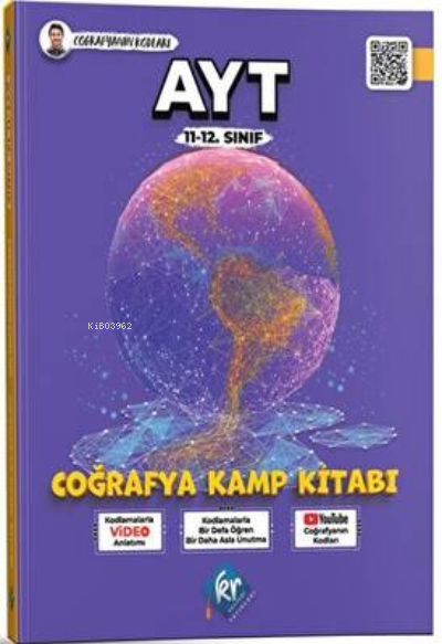  AYT 11 12 Sınıf Coğrafya Kamp Kitabı | AYT 11 12 Sınıf Coğrafya Kamp Kitabı | Kolektif | KR Akademi | 9786256374096 
