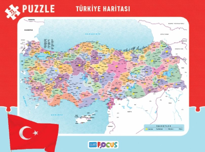 Türkiye Haritası Frame Puzzle Boy 72 Parça