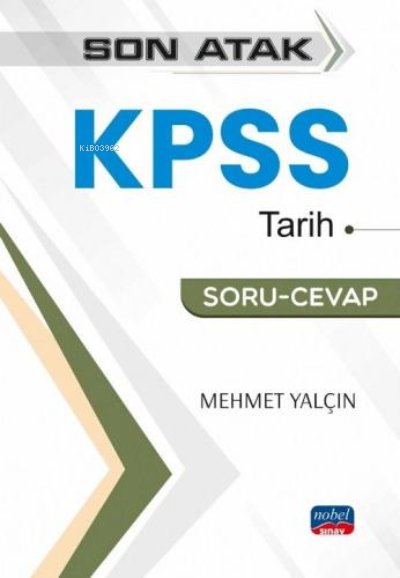 Nobel Yayınları KPSS Tarih Son Atak Soru Cevap